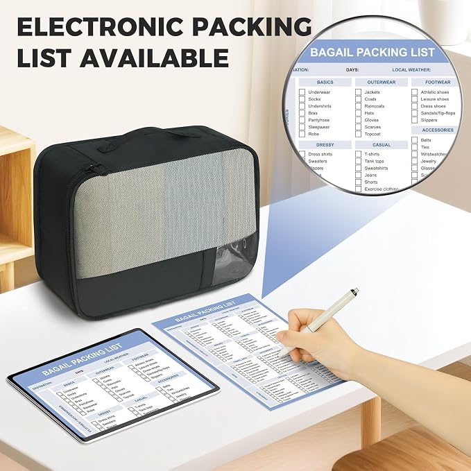 BAGAIL 9 Set Packing Cubes Luggage Packing Organizers - Image 3