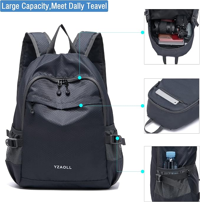 YZAOLL Small Lightweight Packable Hiking Backpack, 20L Hiking Backpack Day Pack - Image 6