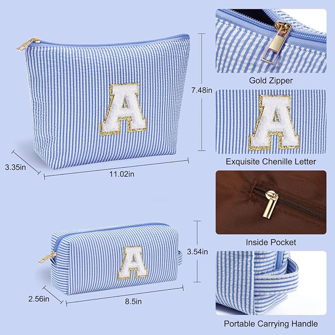 YOOLIFE Travel Makeup Bag for Women, Initial Make Up Bag - Image 4