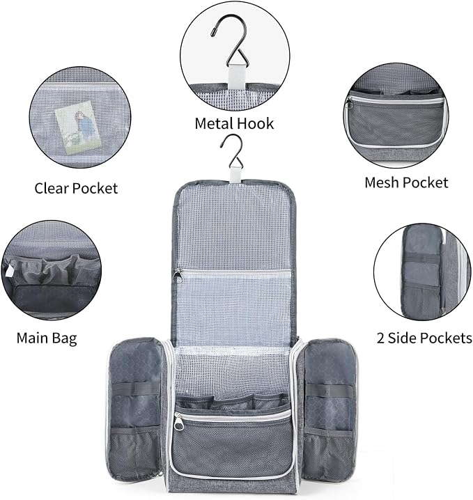 Della Gao Travel Hanging Toiletry Bag - Image 4