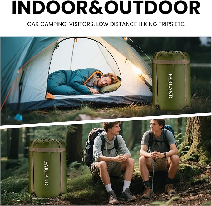 FARLAND Sleeping Bags 30℉ for Adults Teens Kids - Image 7
