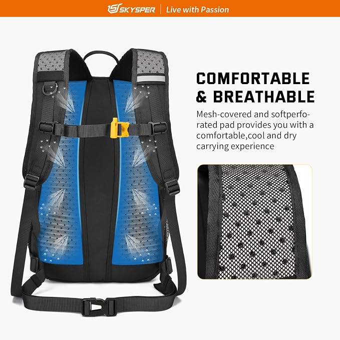 SKYSPER Small Hiking Daypack, 20L Lightweight Travel Backpacks Day Hike Pack - Image 2