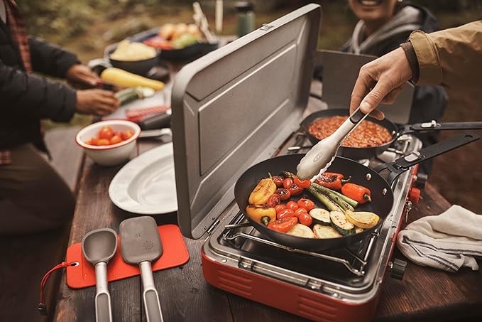 OXO Outdoor Pre-Seasoned Carbon Steel 10" Frying Pan Skillet, Detachable Handle - Image 2