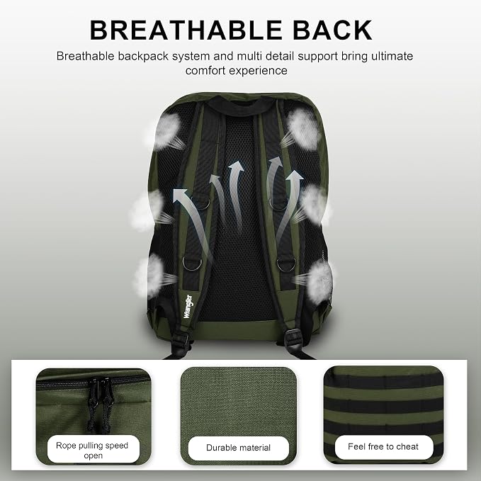 Wrangler Tradesman Backpack, Water Resistant Casual Daypack - Image 5