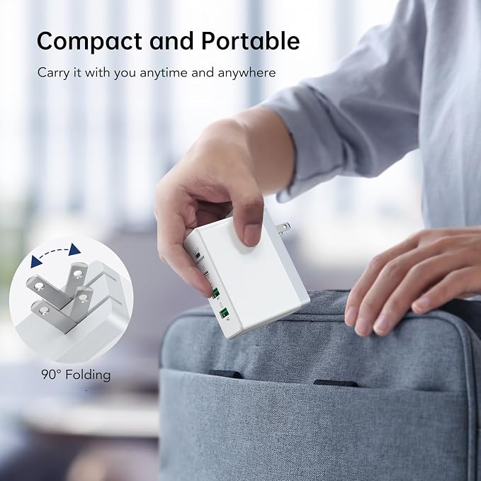 140W Mac Book Pro Charger, 4 Port Flat Charging Station - Image 6