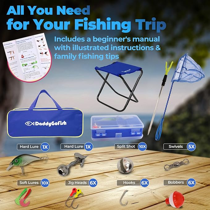 DaddyGoFish Kids Fishing Pole - Image 2