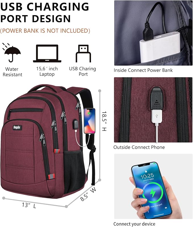 Backpack for Women Men, Travel School Backpacks for Teen Boys, Bookbag - Image 5