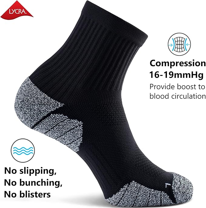 CWVLC Cushioned Compression Sport Quarter Socks - Image 3