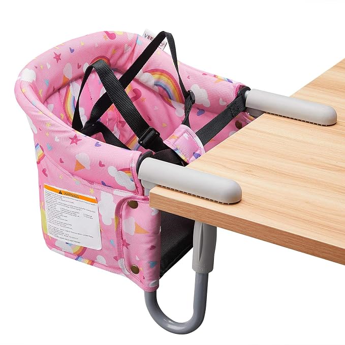 Hook On Chair, VEEYOO Clip On High Chair Folding Fast Table Chair by VEEYOO