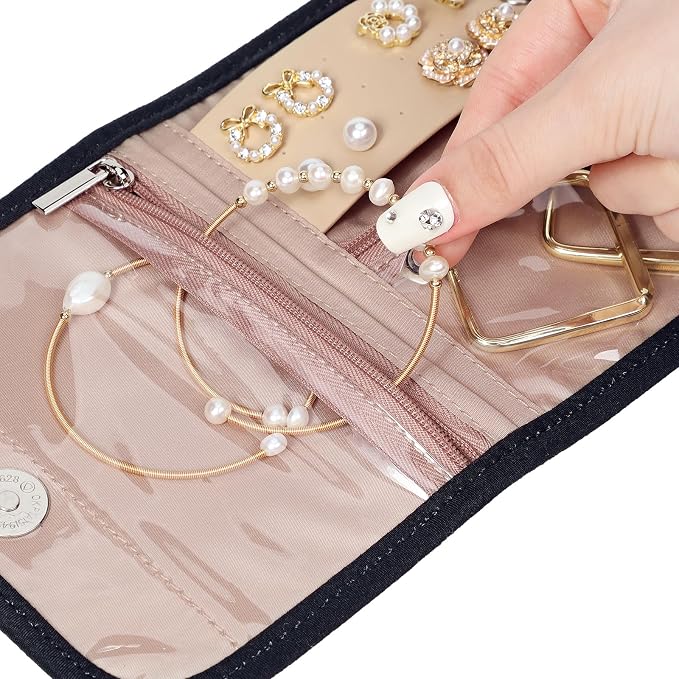 BELALIFE Travel Jewelry Case Organizer, Small Foldable Storage Roll - Image 7