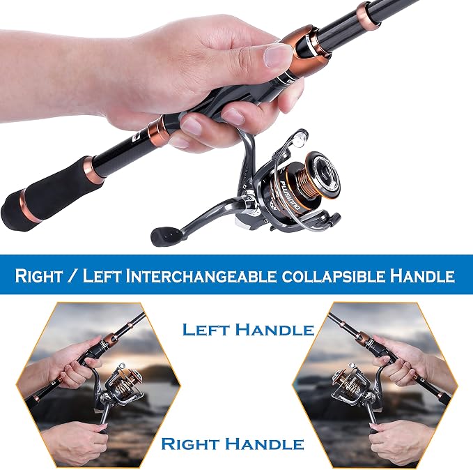 PLUSINNO Fishing Rod and Reel Combos, Bronze Warrior Toray 24-Ton Carbon Matrix - Image 9