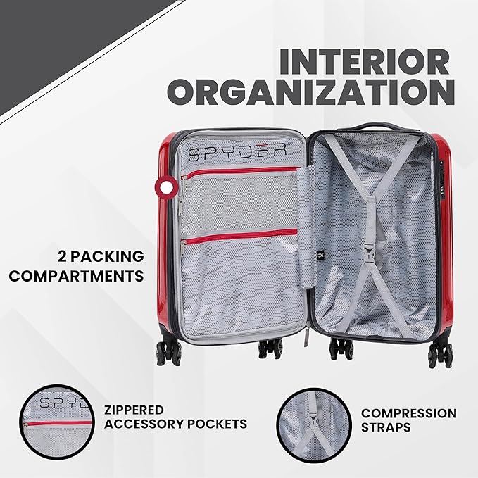 Spyder Rails 29 Inch Expandable Hardside Upright Suitcase - Image 4