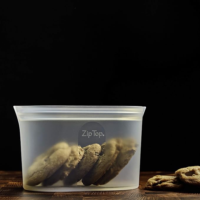 Zip Top Reusable Food Storage Bags | Medium Dish | Silicone Meal Prep Container - Image 9