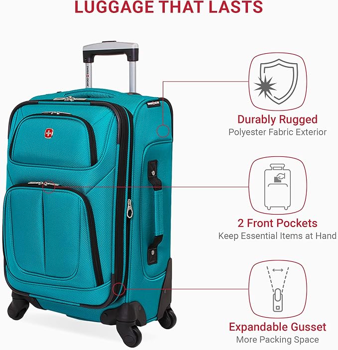 SwissGear Sion Softside Expandable Luggage, Carry-On 21-Inch - Image 4