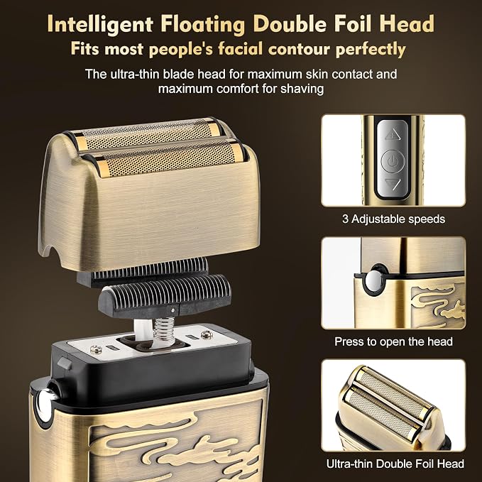 Professional Hair Clippers for Men, Hair Clippers+T-Blade Trimmer+Electric - Image 3