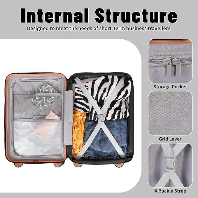 22×14×9 Airline Approved Carry On Expandable Luggage - Image 7