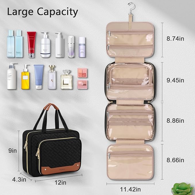 Wedama Toiletry Bag for Women, Hanging Travel Toiletry Bag - Image 4