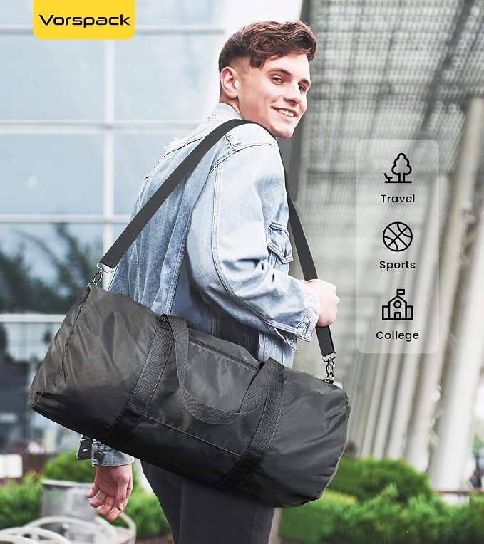 Vorspack Duffel Bag 20-24-28 Inches Foldable Gym Bag - Image 5