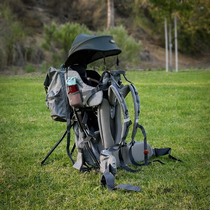 ClevrPlus Urban Explorer Child Carrier Hiking Baby Backpack, Heather Gray - Image 5