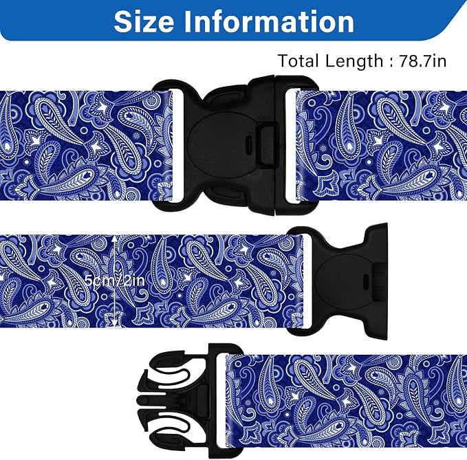 2 Pack Luggage Straps for Suitcases, Adjustable Travel Belt - Image 2