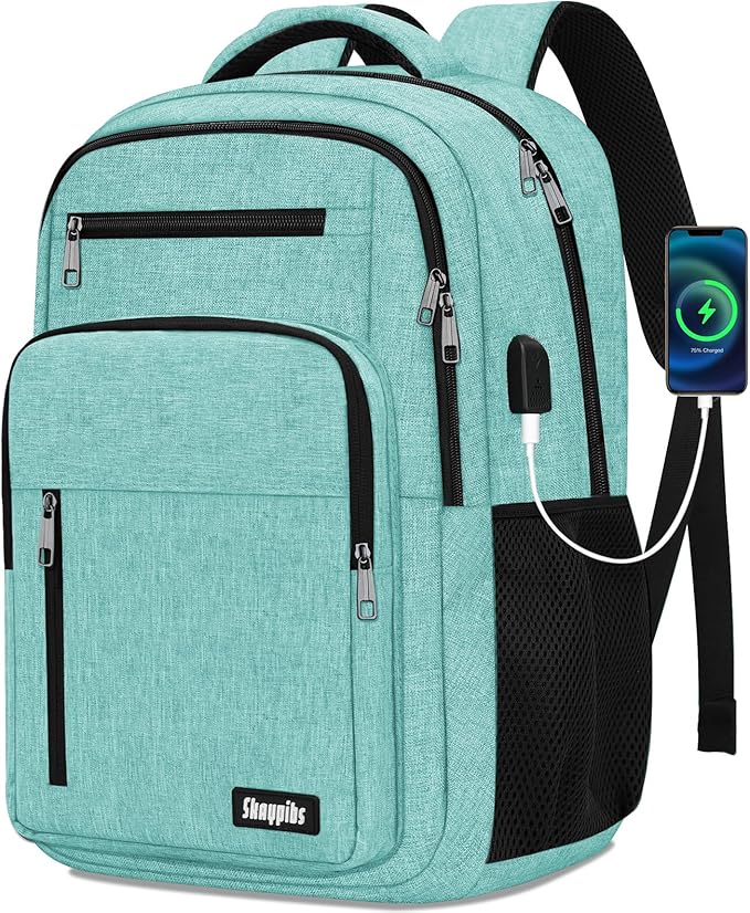 Backpack for Women Men, School Backpack for Boys Girls Teens, 15.6 Inch Laptop by Skaypibs
