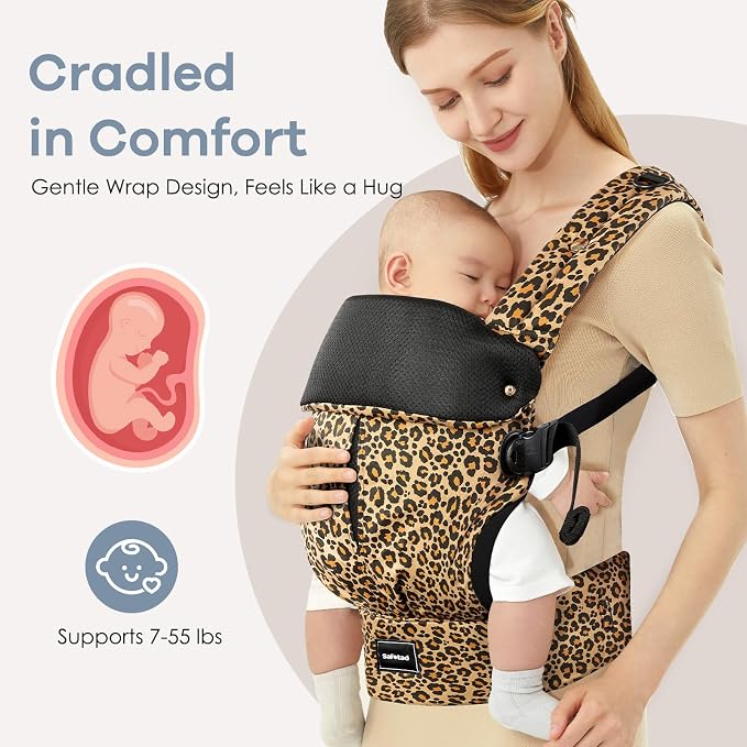 Baby Carrier with Lumbar Support, Cozy Baby Carrier Newborn to Toddler with - Image 6