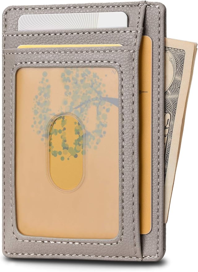 Buffway Slim Minimalist Front Pocket RFID Blocking Leather Wallets - Image 2