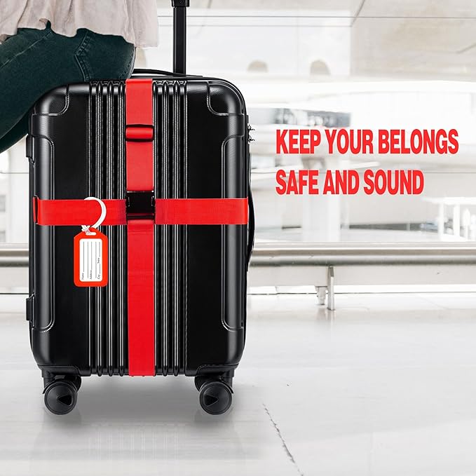 8 Pack Luggage Straps and Tags Set, Luggage Straps - Image 5
