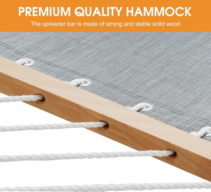 Lazy Daze Hammocks 11 FT Double Outside Hammock Quick Dry Olefin Fabric Hammock - Image 7