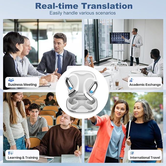 Wireless Earbuds, Real-Time AI Translation Earbuds, 144 Languages Language - Image 3