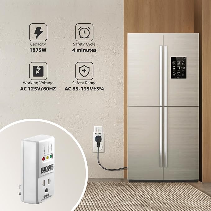 Ludger Power Surge Protector for Refrigerator, ETL Certified, Connects to Most - Image 5