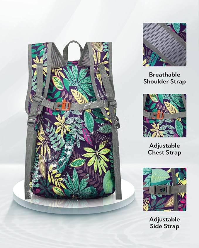 WATERFLY Hiking Foldable Daypack Backpack: 25L Ultra Lightweight Packable - Image 4
