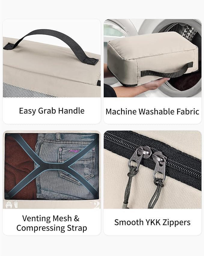 ECOHUB 7 Set Packing Cubes Tear-Resistant Luggage Packing Organizers - Image 5