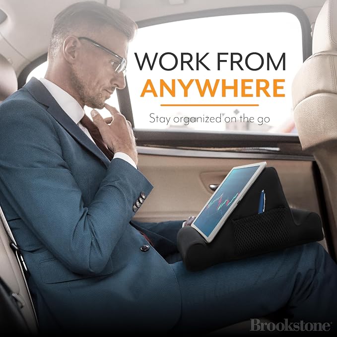 Brookstone - Memory Foam Lap Desk Tablet Holder, Holds Phones, E-Book Readers - Image 6