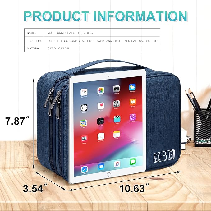 CILLA Electronics Organizer Travel, Travel Cord Organizer Case, Compact - Image 5