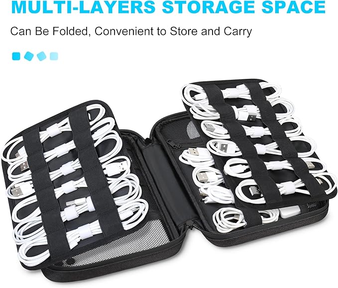 Lacdo Cord Organizer Travel, Cable Organizer Bag Case, Portable Electronics - Image 3