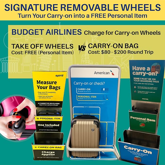 Take OFF Luggage 18 inch Hardshell Carry On Suitcase that Converts into - Image 4