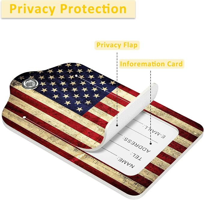 2 Pack American Flag Luggage Tags - Image 4