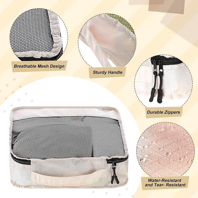 5 Pcs Packing Cubes for Suitcase Large Travel Cubes Carry on Luggage Organizer - Image 3