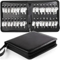 Portable Zippered Key Case, Leather Key Organizer by TUTATA