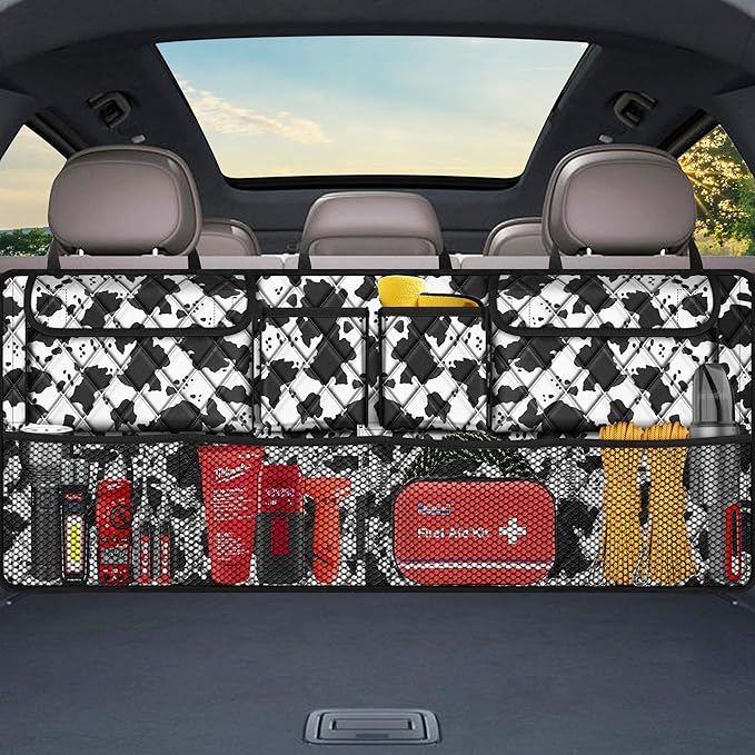 Femuar Car Trunk Organizer, Large Capacity Backseat Trunk Organizer, - Image 7