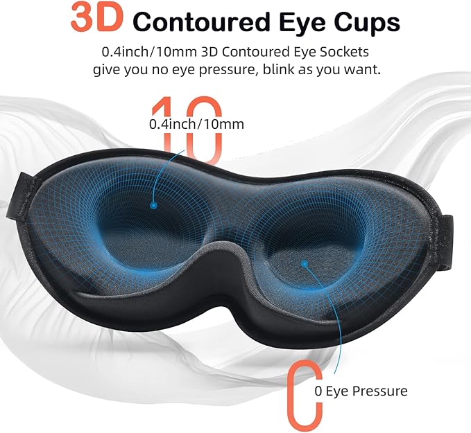 INNELO 3D Contoured Sleep Mask for Side Sleepers - Image 4