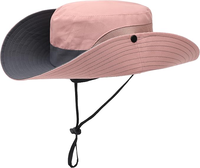 Womens Summer Sun Hat Beach Hat Wide Brim Outdoor UV Protection Hat Foldable - Image 5