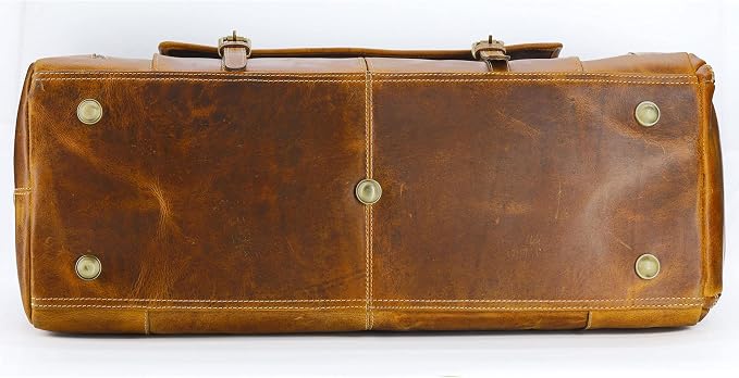 KomalC Leather Duffel Bags for Men and Women Full Grain Leather Travel - Image 7