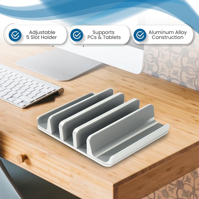 Multiple Laptop Holder Adjustable Laptop Stand Holds 5 Devices, Fits All - Image 4