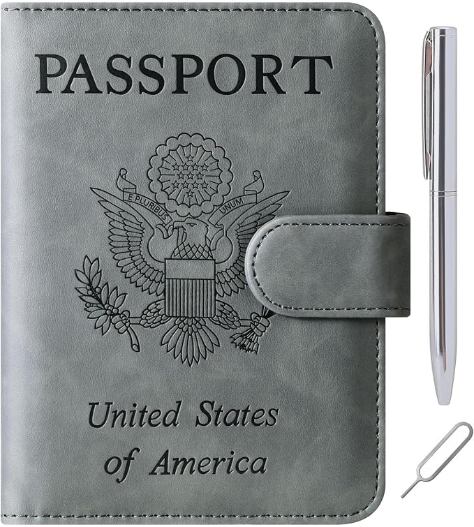 Passport Holder Cover Wallet Travel Essentials Leather Rfid Blocking Case by LOHASLIFE