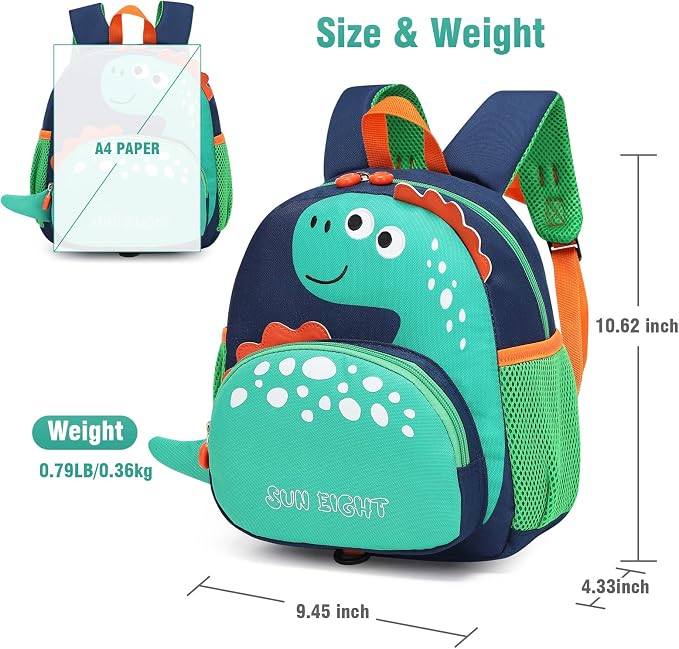 SUN EIGHT Toddler Backpack for Girls Kids Backpack Cute 3D Cartoon School Bag - Image 5