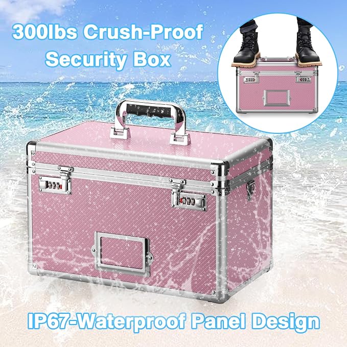 13.4 x 8 x 8.7 Inch Lockable Storage Box - Image 6