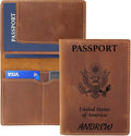 Personalized Leather Passport Holder, Custom Travel Wallet, Genuine Leather by AMERICAN+PERSONALIZED