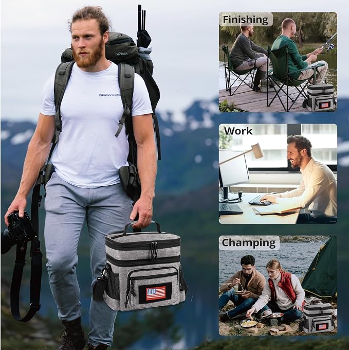 ATRIPACK Lunch Bag for Men, Double Deck Tactical Lunch Box Work - Image 2
